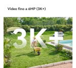 Imou Titan Pro Telecamera da esterno, motorizzata da 6MP, Copertura a 360°, visione notturna a colori, conversazione bidirezionale, rilevamento movimento/umano, tracciamento intelligente, faretto e sirena, deterrenza attiva con luci rosse e blu, registraz