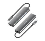 AISENS USB-C Dock 7 en 1, USB-C A, 1x HDMI, 2x USB-A, 1x USB-C, 1x USB-C PD 100W, 1x SD, 1x MicroSD, Gris, 15cm