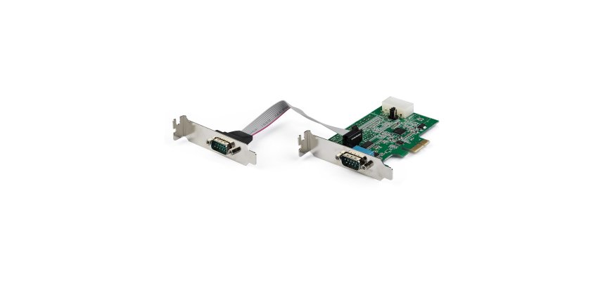 StarTech.com 2-port PCI Express RS232 Serial Adapter Card - PCIe RS232 Serial Host Controller Card - PCIe to Serial DB9 - 16950 UART - Low Profile Expansion Card - Windows & Linux