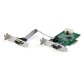 StarTech.com Scheda adattatore seriale PCI Express RS232 a 2 porte - Scheda controller host seriale PCIe RS232 - PCIe a seriale DB9 - 16950 UART - Scheda di espansione a basso profilo - Windows e Linux