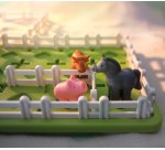 Jeu interdacta il etait une ferme 1 plan de jeu + 2       chevaux + 2 vaches + 2        moutons + 2 cochons + 3