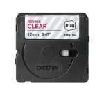 Brother BTAG-132 ruban d'étiquette Rouge sur transparent