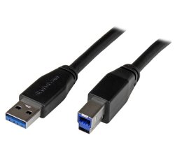 StarTech.com Actieve USB 3.0 (5Gbps) USB-A naar USB-B kabel 5m - USB 3.2 Gen1 - 5Gbps verlengkabel