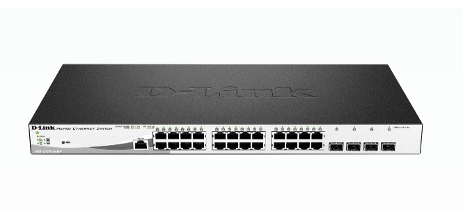 D-Link DGS-1210-28MP/E commutateur réseau Géré L2 Gigabit Ethernet (10/100/1000) Connexion Ethernet, supportant l'alimentation via ce port (PoE) 1U Noir, Gris