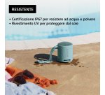 Sony SRS-XB100 - Speaker Wireless Bluetooth, portatile, leggero, compatto, da esterno, da viaggio, resistente IP67 impermeabile e antipolvere, batteria da 16 ore, cinturino versatile, chiamate in vivavoce - Blu