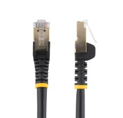 StarTech.com 1m CAT6a Ethernet Cable - 10 Gigabit Shielded Snagless RJ45 100W PoE Patch Cord - 10GbE STP Network Cable w/Strain Relief - Black Individually Tested/Wiring is UL Certified/TIA