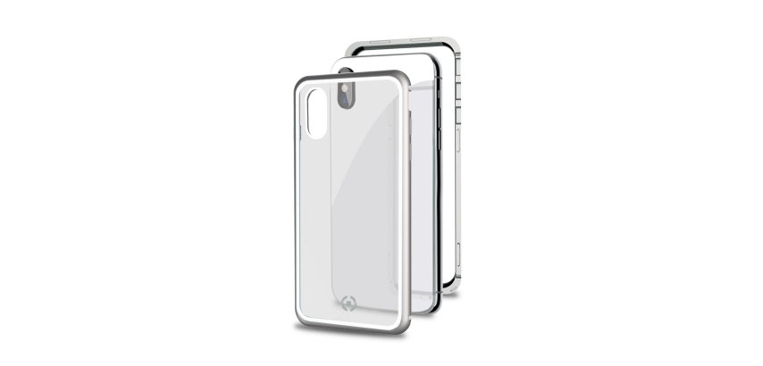 Celly Attraction custodia per cellulare 16,5 cm (6.5") Cover Nero, Argento