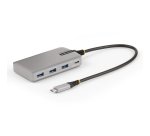 StarTech.com 4-Port USB-C Hub with USB-C DP Alt Mode Video Output 4K 60Hz - 3x USB-A, 1x USB Type-C, 100W Power Delivery Pass-Through, USB 3.2 10Gbps, 1ft/30cm Cable, Portable USB Hub