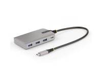 StarTech.com 4-Port USB-C Hub with USB-C DP Alt Mode Video Output 4K 60Hz - 3x USB-A, 1x USB Type-C, 100W Power Delivery Pass-Through, USB 3.2 10Gbps, 1ft/30cm Cable, Portable USB Hub