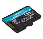 Kingston Technology Carte microSDXC Canvas Go Plus Gen4 200 Mo/s A2 U3 V30 128 Go + adaptateur