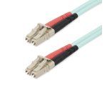 StarTech.com Câble à Fibre Optique Multimode LC/UPC vers LC/UPC OM4, Fibre LOMMF/VCSEL Zipcord 50/125µm, Réseaux 100G, Faible Perte d'Insertion, Cordon de Raccordement Fibre LSZH, 25m