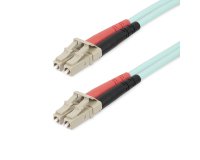 StarTech.com Câble à Fibre Optique Multimode LC/UPC vers LC/UPC OM4, Fibre LOMMF/VCSEL Zipcord 50/125µm, Réseaux 100G, Faible Perte d'Insertion, Cordon de Raccordement Fibre LSZH, 25m