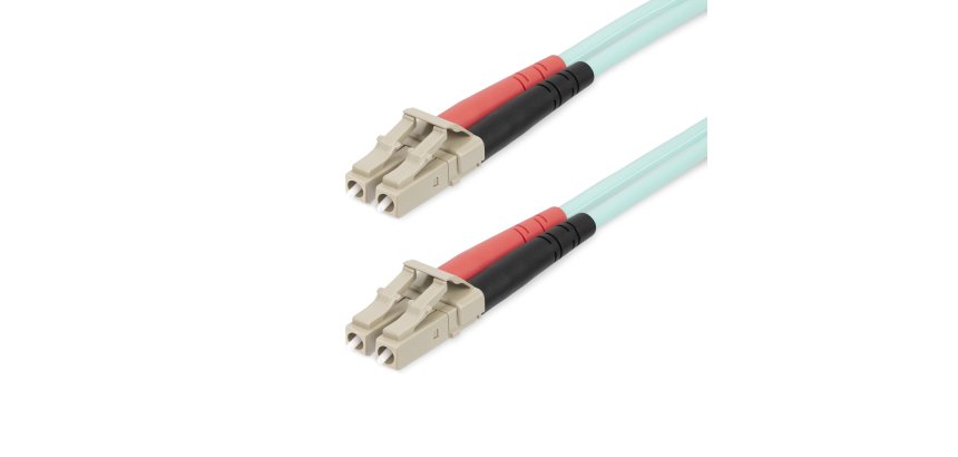 StarTech.com Câble à Fibre Optique Multimode LC/UPC vers LC/UPC OM4, Fibre LOMMF/VCSEL Zipcord 50/125µm, Réseaux 100G, Faible Perte d'Insertion, Cordon de Raccordement Fibre LSZH, 25m