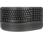 Logitech Wave Keys for Business, tastiera wireless ergonomica con supporto per i polsi imbottito, tecnologia Secure Logi Bolt, Bluetooth, compatibile con Windows/Mac/Chrome/Linux - Grafite
