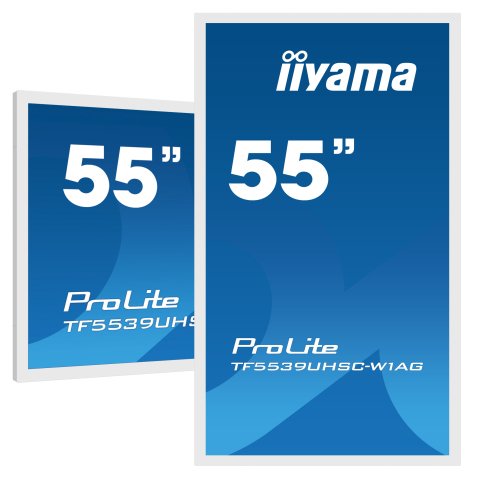 iiyama ProLite TF5539UHSC-W1AG computer monitor 139,7 cm (55") 3840 x 2160 Pixels 4K Ultra HD LED Touchscreen Multi-gebruiker Wit