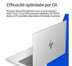 HP E0EZ4ET laptop Intel Core 5 Ordinateur portable 35,6 cm (14") WUXGA 16 Go LPDDR5x-SDRAM 512 Go SSD Wi-Fi 7 (802.11be) Windows 11 Pro AI PC Argent