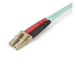 StarTech.com Câble Fibre Optique Multimode de 5m LC/UPC à LC/UPC OM4, Fibre Zipcord 50/125µm LOMMF/VCSEL, Réseaux 100G, Faible Perte d'Insertion, Cordon de Raccordement Fibre LSZH