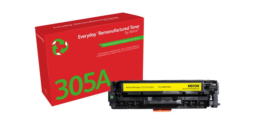Toner remanufacturé Jaune Everyday™ de Xerox compatible avec HP 305A (CE412A), Capacité standard