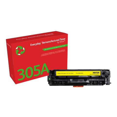 Tóner Everyday™ Amarillo remanufacturado de Xerox es compatible con HP 305A (CE412A), Capacidad estándar