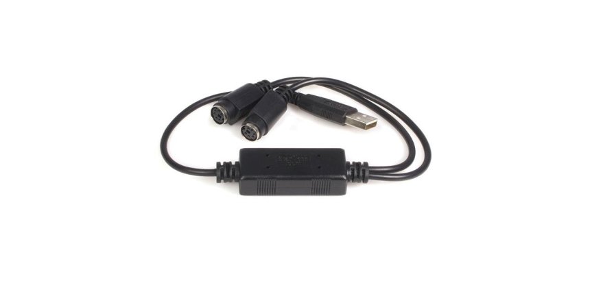 Cable Adaptador Conversor Teclado Ratón Mouse PS/2 a USB - 2x PS/2