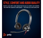 HP Poly Blackwire 3320 Stereo USB-C Headset +USB-C/A Adapter