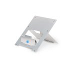 R-Go Tools Support pour ordinateur portable R-Go Riser Flexible, pliable et réglable, ergonomique, aluminium Hylite, argent