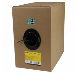 StarTech.com Matassa di cavi LAN Cat5e solidi UTP da 305 m - Bobina di rete ethernet RJ45 - Cavo Ethernet Sfuso Cetificato CMR - Nero - Conforme TAA