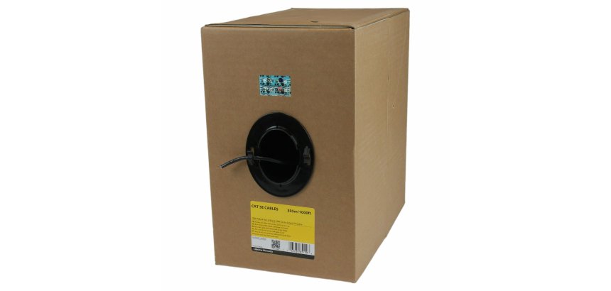 StarTech.com Bulk Cat 5e Ethernet Cable - 1000 ft. (304,8m) - Solid - CMR-Rated - Black - TAA Compliant