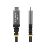StarTech.com Câble USB4 Actif de 2m, 40 Gbps, 240 W PD, 8K 60 Hz/4K 240 Hz DP2.1 DP40, Gaine en TPE, Câble USB-C Compatible Thunderbolt 4 - Cordon USB-C Noir
