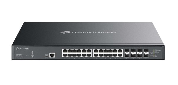 TP-Link Omada SX3832MPP commutateur réseau Géré L2+ 10G Ethernet (100/1000/10000) Connexion Ethernet, supportant l'alimentation via ce port (PoE) Rail DIN Noir