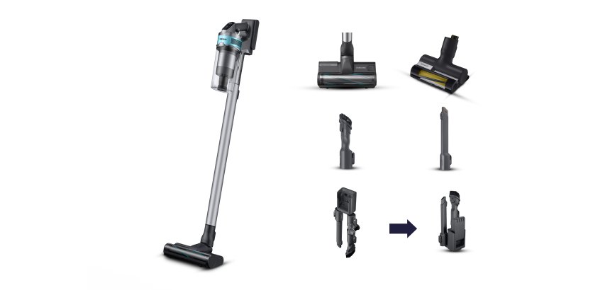 Samsung VS20B75AGR1 2-in-1 stick vacuum Battery Dry Bagless 550 W Black, Mint colour