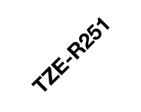 Brother TZE-R251 label-making tape Black on white