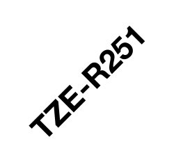 Brother TZE-R251 labelprinter-tape Zwart op wit