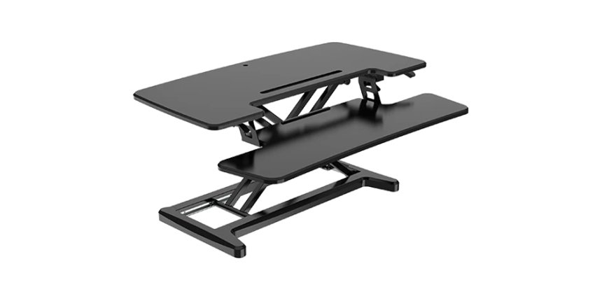 BakkerElkhuizen Adjustable Sit-Stand Desk Riser 2 Black