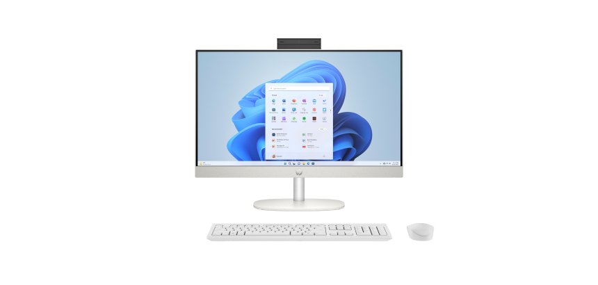 HP 24-cr0067nf AMD Ryzen™ 5 7520U 60,5 cm (23.8") 1920 x 1080 pixels PC All-in-One 16 Go LPDDR5-SDRAM 512 Go SSD Windows 11 Home Wi-Fi 6 (802.11ax) Blanc