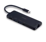 Lindy 43358 base para portátil y replicador de puertos Alámbrico USB 3.2 Gen 1 (3.1 Gen 1) Type-C Negro