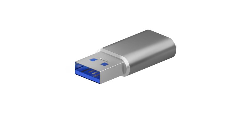 AISENS Mini Adaptador USB 3.2 Gen2 / USB 2.0 3A, Tipo USB-C/H-A/M, Gris