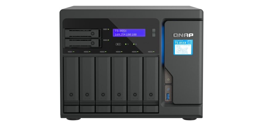 QNAP TS-855X SAN Tower Intel Atom® C5125 8 GB DDR4 0 TB QNAP QTS Nero