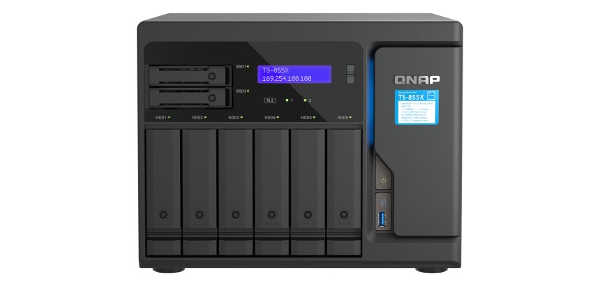 QNAP TS-855X SAN Tower Intel Atom® C5125 8 Go DDR4 0 To QNAP QTS Noir