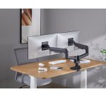 Equip Soporte de sobremesa para monitores dobles de 17«-35», negro