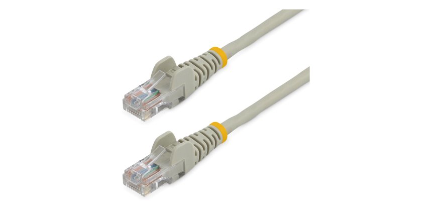 StarTech.com Câble réseau Cat5e UTP sans crochet de 2m - Cordon Ethernet RJ45 anti-accroc - M/M - Gris