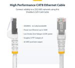 StarTech.com 15m White CAT8 Ethernet Cable, Snagless RJ45, 25G/40G, 2000MHz, 100W PoE++, S/FTP, 26AWG Pure Bare Copper Wire, LSZH, Shielded Network Patch Cord w/Strain Reliefs, Individually Tested