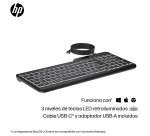 HP Teclado con cable retroiluminado multidispositivo 405