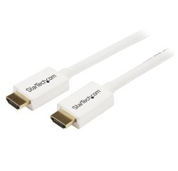 StarTech.com Câble HDMI CL3 avec Ethernet - 3m - Câble Ultra HDMI Mural - Cordon HDMI Haut Débit 4K 30Hz UHD - 10.2 Gbps - Câble Vidéo/Affichage HDMI 1.4 - 30AWG - Blanc