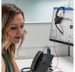 HP Poly Micro-casque monaural USB-C Poly Blackwire 5210 + prise 3,5 mm + adaptateur USB-C/A (lot)