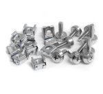 StarTech.com Lot de 50 Vis M5 de 12mm, Écrous Cage à Trou Carré et Outil de Montage, Kit de Fixation pour Baies de Serveurs, Armoires et Boîtiers de 19" ou 10", Argent - TAA