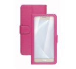 Celly Unica View custodia per cellulare 12,7 cm (5") Custodia a libro Rosa
