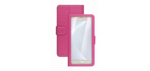 Celly Unica View custodia per cellulare 12,7 cm (5") Custodia a libro Rosa