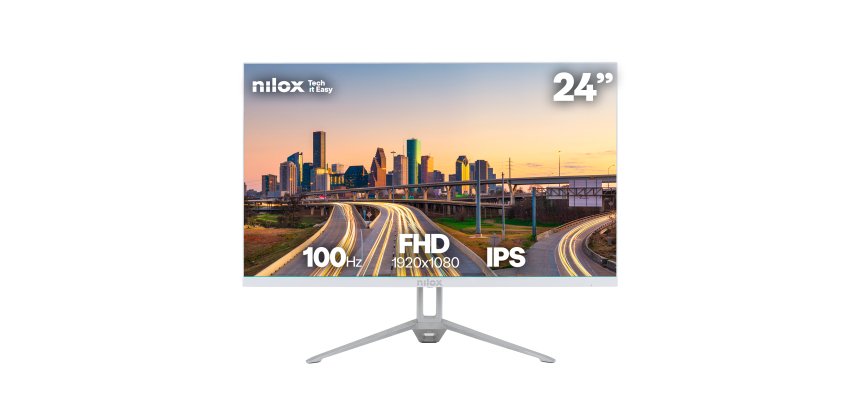 Nilox NXM24FHD100W pantalla para PC 60,5 cm (23.8") 1920 x 1080 Pixeles Full HD LED Blanco