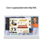Apple iMac 24"Retina Display 4,5K, Chip M4 con CPU 8-core, GPU 8-core, 16GB, 256GB SSD, Argento